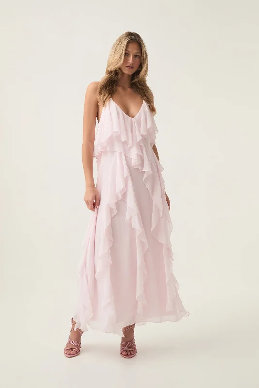 Valentine Frill Maxi Dress