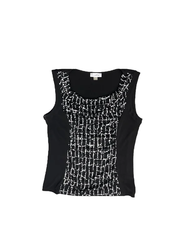 Black & White Top Sleeveless Calvin Klein, Size M