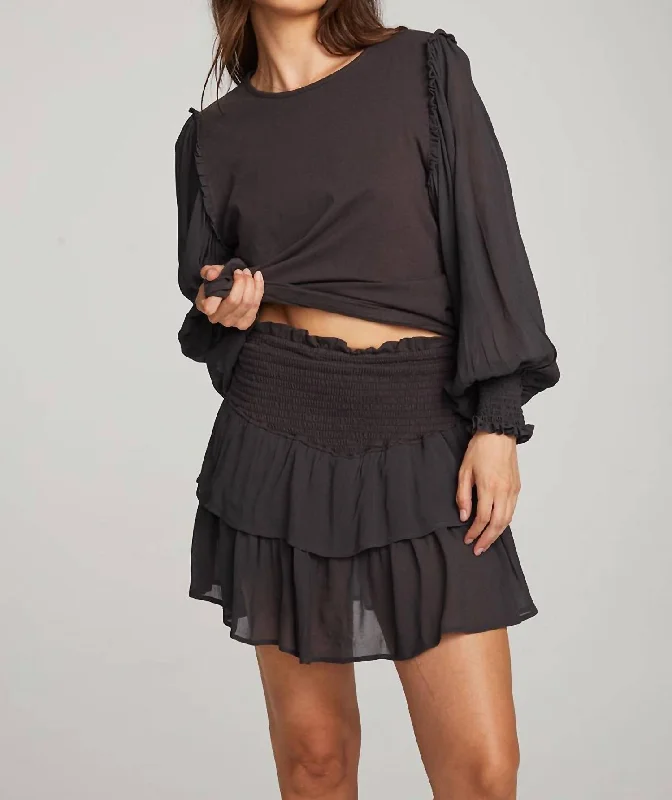 Clyde Mini Skirt In Black