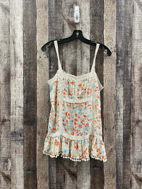 Floral Print Top Sleeveless America Rag, Size M