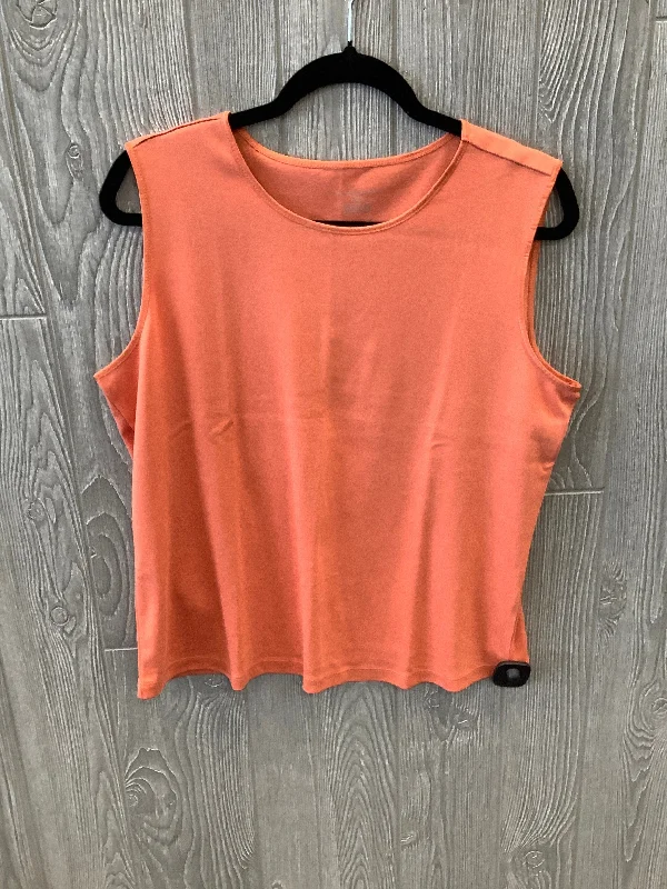 Orange Top Sleeveless Christopher And Banks, Size Petite   Xl