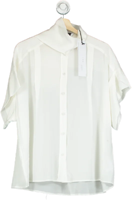 IRO Cream Asymmetric Collar Shirt UK 8