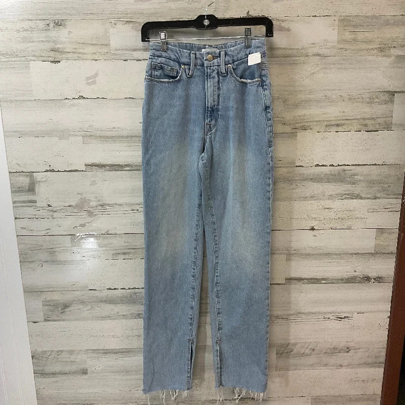 Jeans Straight By Good American In Blue Denim, Size: 2