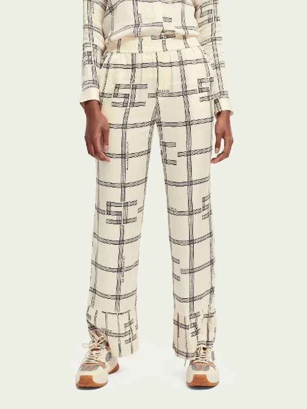 Pajama Pant W/ Print In Wdile