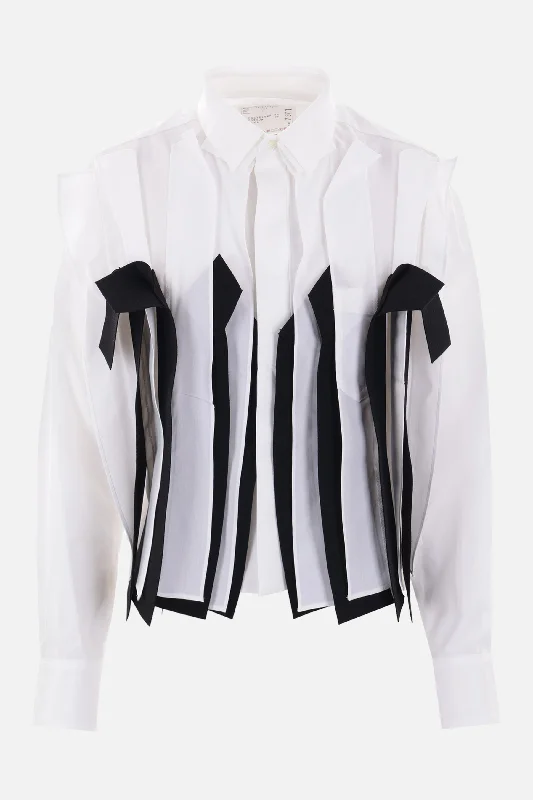 poplin cropped shirt