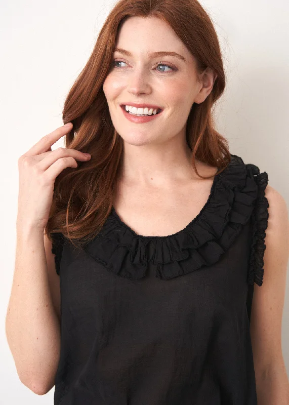 SURANNE SLEEVELESS TOP - BLACK