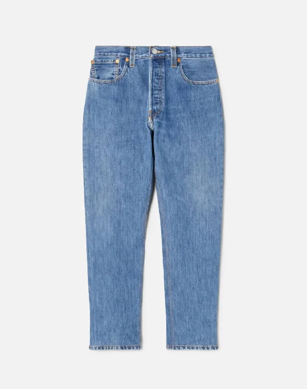 Women's High Rise Ankle Crop Jeans In Indigo