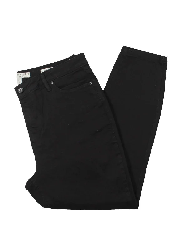 Womens High Rise Solid Skinny Jeans