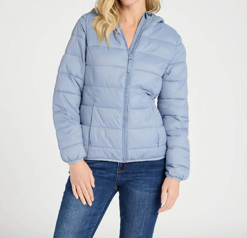 Belena Puffer Jacket In Blue