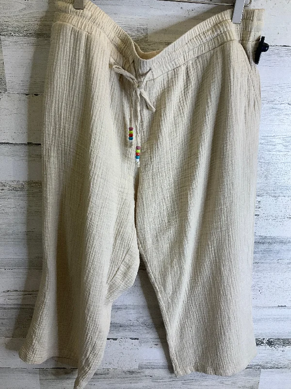 Capris By Belle By Kim Gravel In Tan, Size: 12