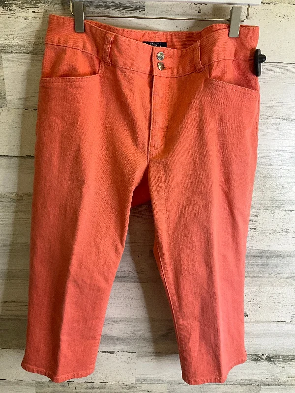 Capris By Chaps In Orange, Size: 12