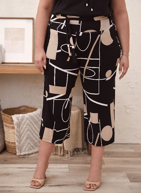 Joseph Ribkoff - Abstract Print Culotte Pants