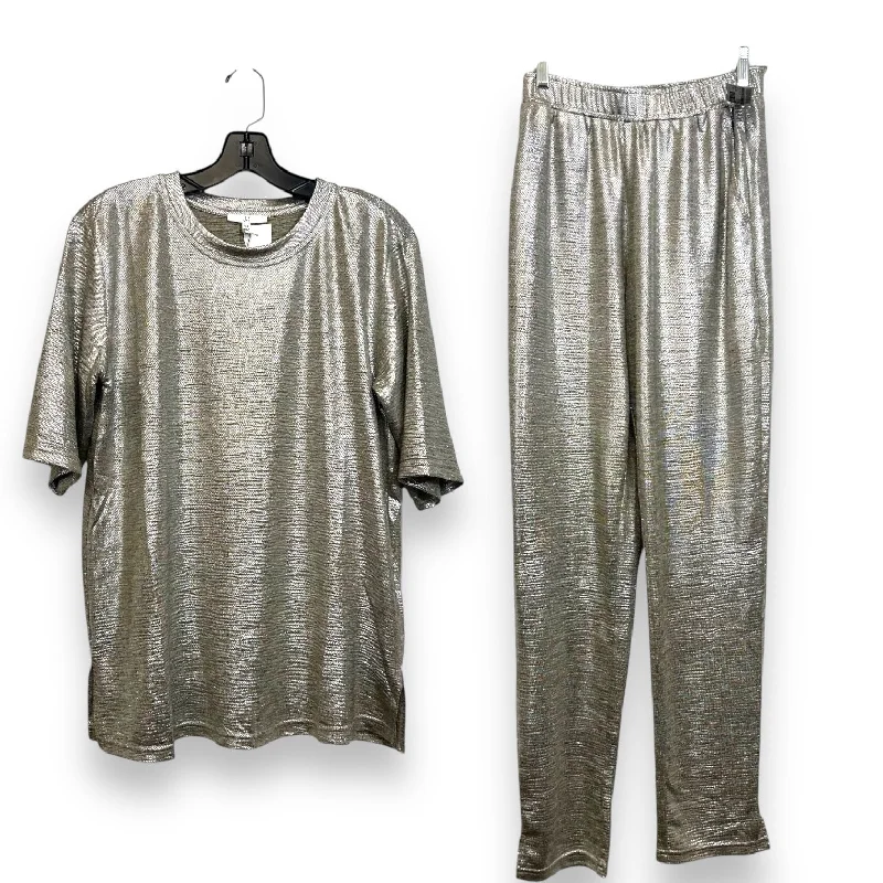 Pants Set 2pc By JOH In Silver, Size: Xs