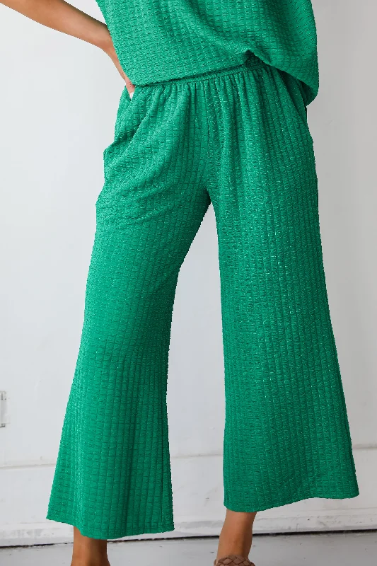 FINAL SALE - Sweet Surprise Textured Wide Leg Pants