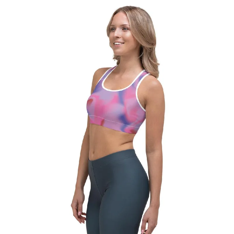 Dull Pink Deluge Tye-Dye Sports Bra | LaLa D&C