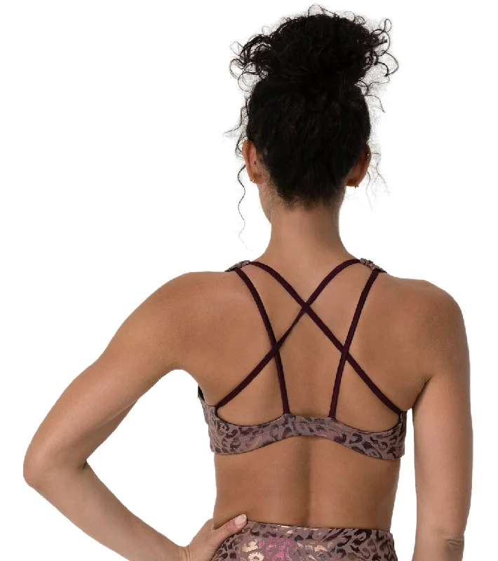 Onzie Mudra Yoga Sports Bra Golden Leopard