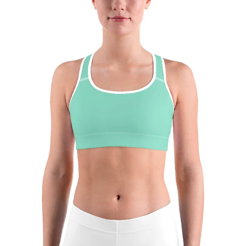 Solid Mint Green Sports bra