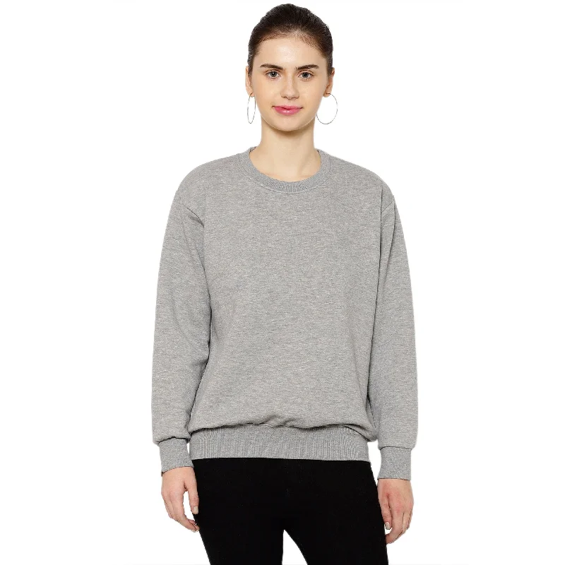 Vimal Jonney Fleece Round Neck Sweatshirt for Women