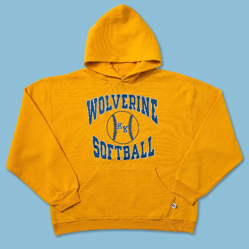 Vintage Russell Athletic Wolverine Softball Hoody Small