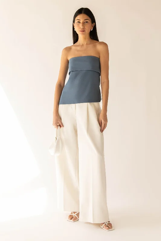 TUBE TOP WITH FOLD-OVER DETAIL