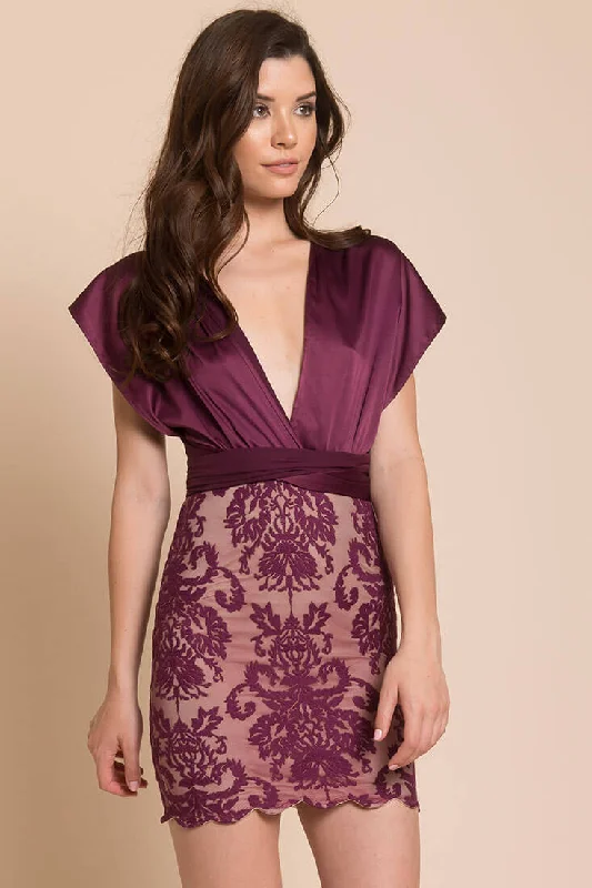 Kinsley Cross Back Dress Plum