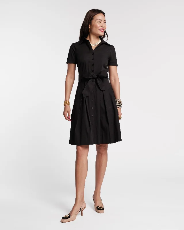 Bella Midi Dress Cotton Black