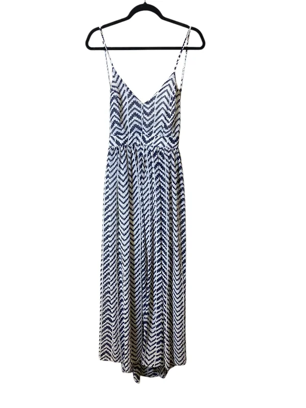 Dress Casual Maxi By Papaya In Blue & White, Size: S