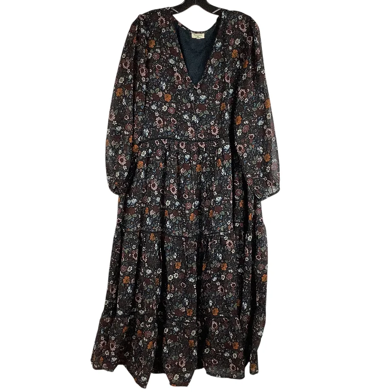 Dress Casual Maxi By World Market In Floral Print, Size: L/Xl