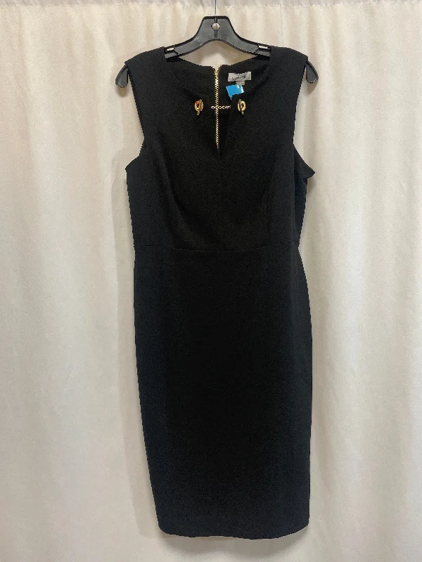 Dress Casual Midi By Calvin Klein In Black, Size: M