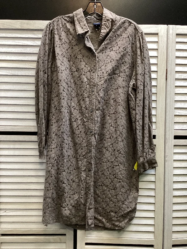 Dress Casual Midi By Gap In Taupe, Size: Xl