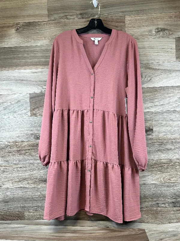 Dress Casual Midi By Nine West Apparel In Mauve, Size: M