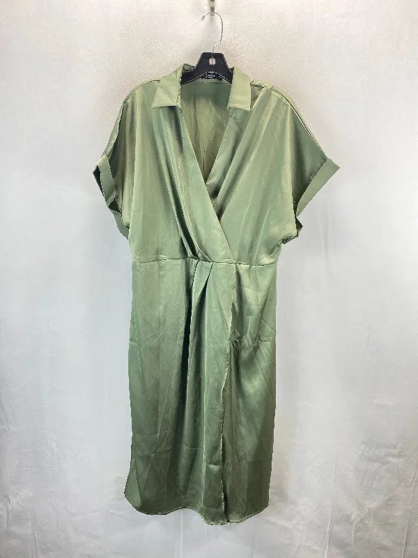 Dress Casual Midi By Shein In Green, Size: 3x