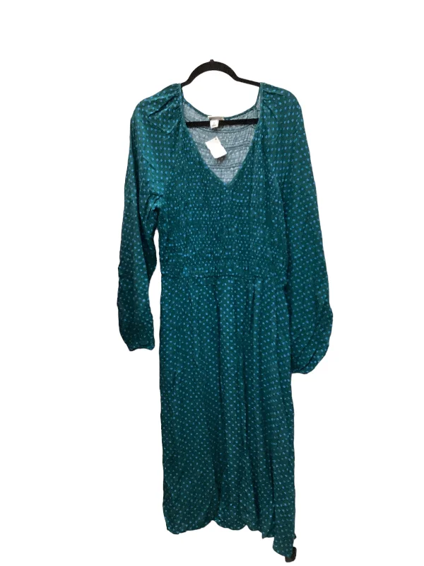 Green Dress Casual Maxi Ava & Viv, Size 1x