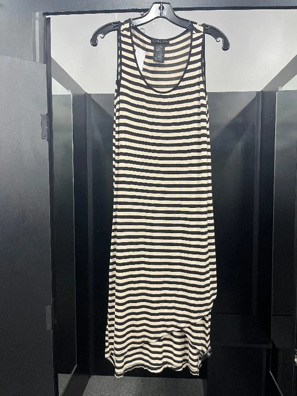 Striped Dress Casual Midi Designer History, Size M