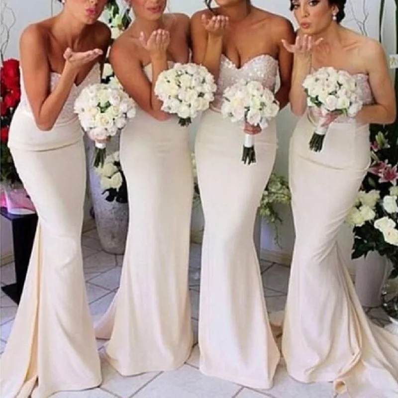 Sexy Mermaid Sweet Heart Long Most Popular Inexpensive Online Bridesmaid Dresses, WG137